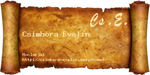 Csimbora Evelin névjegykártya