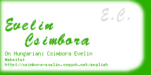 evelin csimbora business card